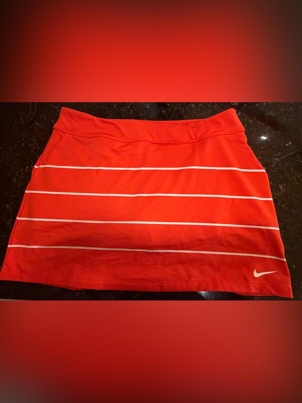 NWT Nike Red with White Stripes Women's Golf Skort Size XL
